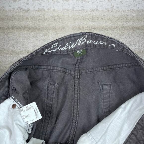 Eddie Bauer Corduroy Pants Dark Grey Regular Straight Leg Fit Flat Front - Picture 4 of 4